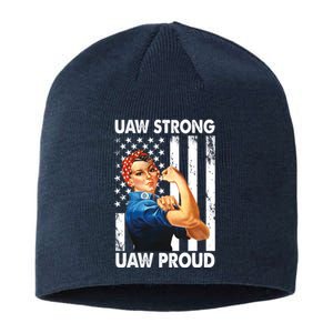 Uaw Strong Uaw Proud Union Member Strong Sustainable Beanie