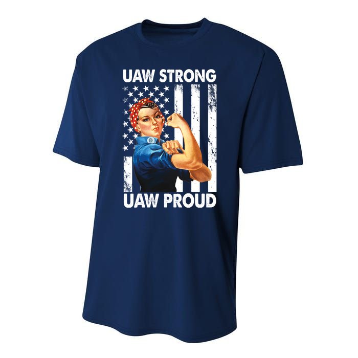 Uaw Strong Uaw Proud Union Member Strong Performance Sprint T-Shirt