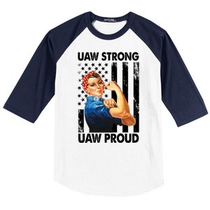 Uaw Strong Uaw Proud Union Member Strong Baseball Sleeve Shirt