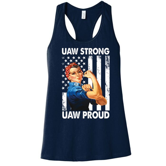 Uaw Strong Uaw Proud Union Member Strong Women's Racerback Tank