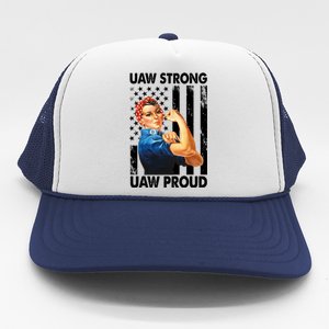 Uaw Strong Uaw Proud Union Member Strong Trucker Hat