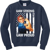 Uaw Strong Uaw Proud Union Member Strong Kids Sweatshirt