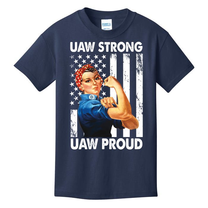 Uaw Strong Uaw Proud Union Member Strong Kids T-Shirt