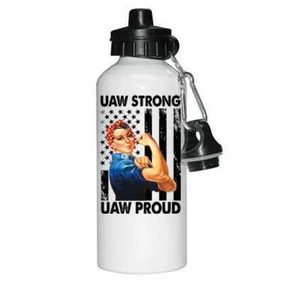 Uaw Strong Uaw Proud Union Member Strong Aluminum Water Bottle 