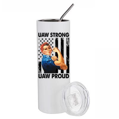 Uaw Strong Uaw Proud Union Member Strong Stainless Steel Tumbler