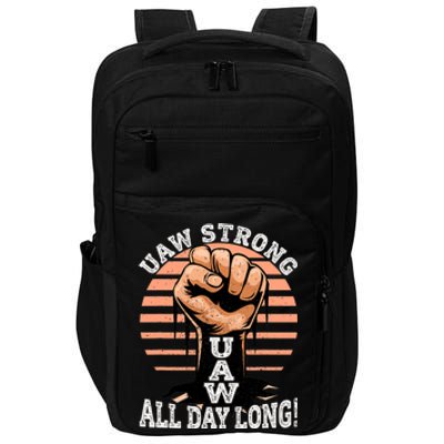 UAW Strong UAW Proud Union Pride UAW Laborer Worker Impact Tech Backpack