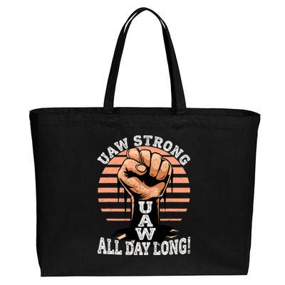 UAW Strong UAW Proud Union Pride UAW Laborer Worker Cotton Canvas Jumbo Tote