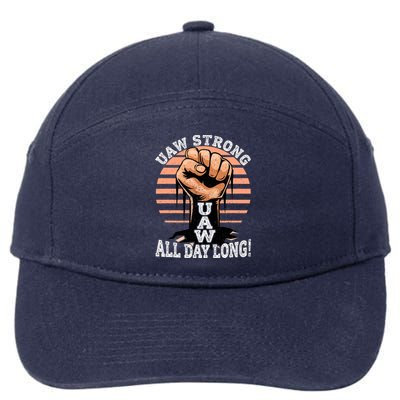 UAW Strong UAW Proud Union Pride UAW Laborer Worker 7-Panel Snapback Hat