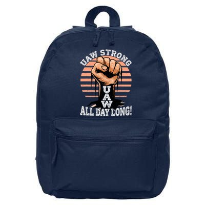 UAW Strong UAW Proud Union Pride UAW Laborer Worker 16 in Basic Backpack