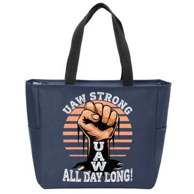 UAW Strong UAW Proud Union Pride UAW Laborer Worker Zip Tote Bag