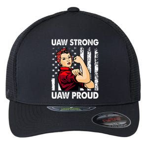 UAW Strong UAW Proud Union Pride UAW Laborer Worker Flexfit Unipanel Trucker Cap