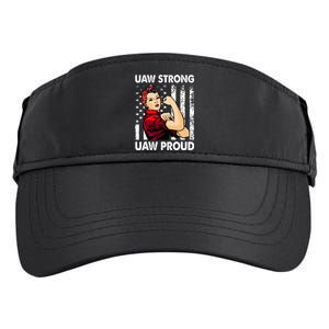 UAW Strong UAW Proud Union Pride UAW Laborer Worker Adult Drive Performance Visor