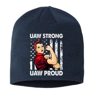 UAW Strong UAW Proud Union Pride UAW Laborer Worker Sustainable Beanie