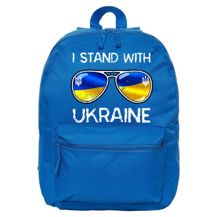 Ukrainian Support Ukraine I Stand With Ukraine Flag Vintage Cute Gift 16 in Basic Backpack