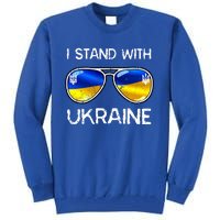 Ukrainian Support Ukraine I Stand With Ukraine Flag Vintage Cute Gift Tall Sweatshirt