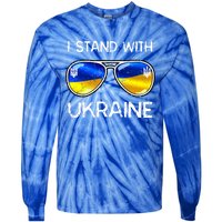 Ukrainian Support Ukraine I Stand With Ukraine Flag Vintage Cute Gift Tie-Dye Long Sleeve Shirt