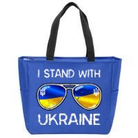 Ukrainian Support Ukraine I Stand With Ukraine Flag Vintage Cute Gift Zip Tote Bag