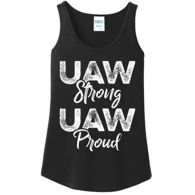 UAW Strong UAW Proud Union Pride UAW Laborer Worker Ladies Essential Tank