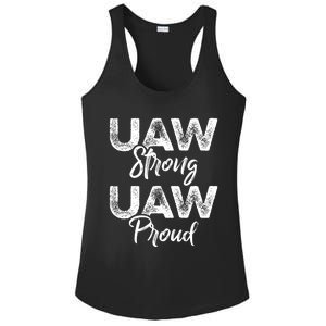 UAW Strong UAW Proud Union Pride UAW Laborer Worker Ladies PosiCharge Competitor Racerback Tank