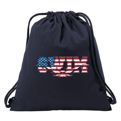 Usa Swimming Vintage Style Swim Us Flag With Swimmer Gift Drawstring Bag