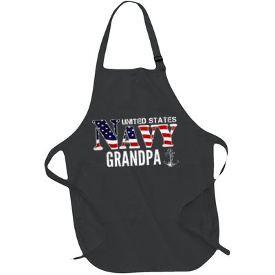 United States Vintage Navy With American Flag Grandpa Gift Apron