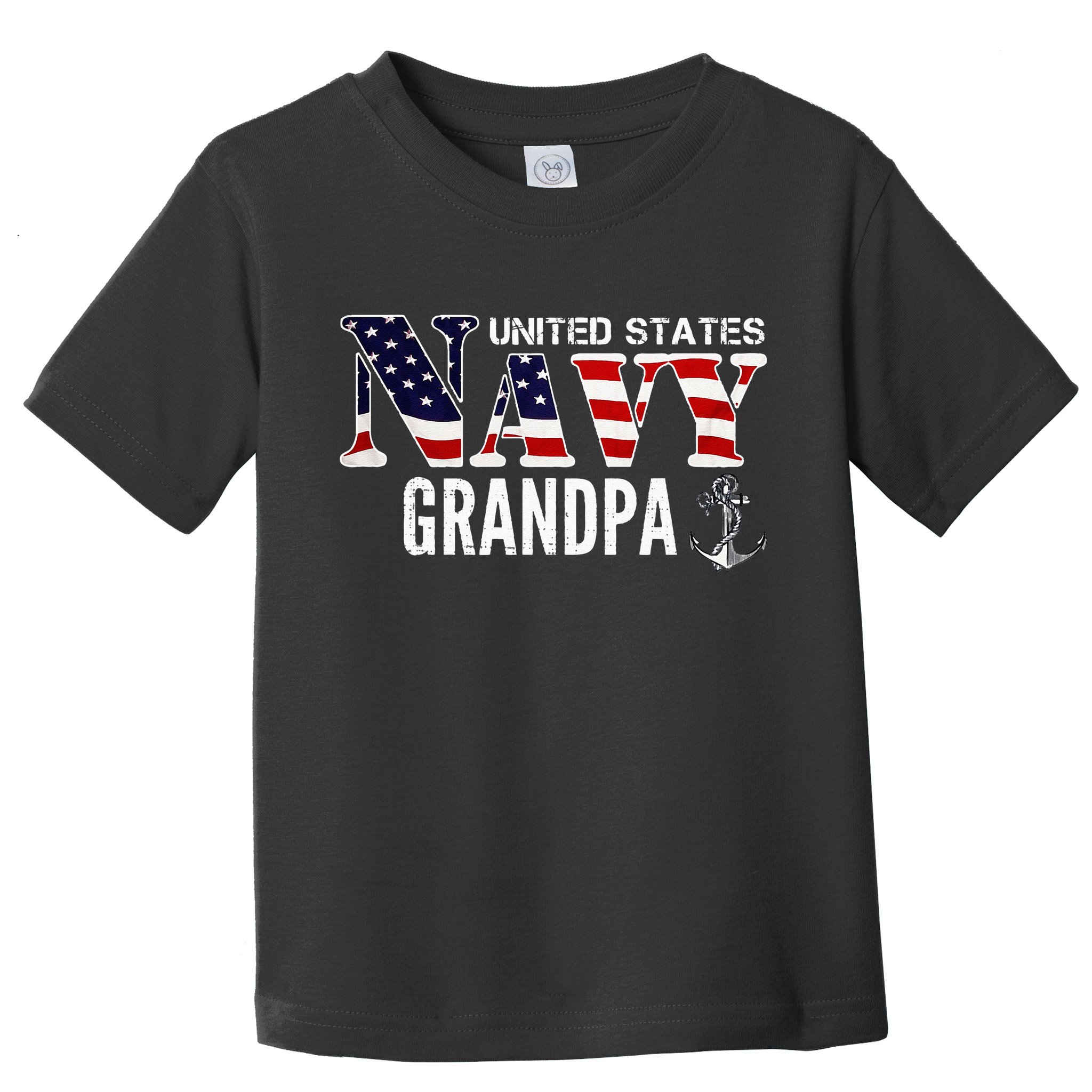 United States Vintage Navy With American Flag Grandpa Gift Toddler T-Shirt
