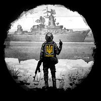 Ukraine Soldier Vs Russian Warship Bucket Hat