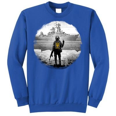 Ukraine Soldier Vs Russian Warship Sweatshirt