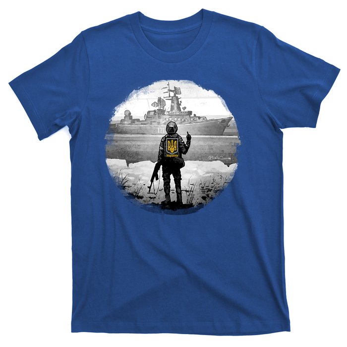 Ukraine Soldier Vs Russian Warship T-Shirt