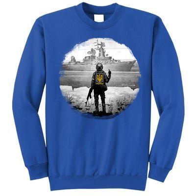 Ukraine Soldier Vs Russian Warship Tall Sweatshirt