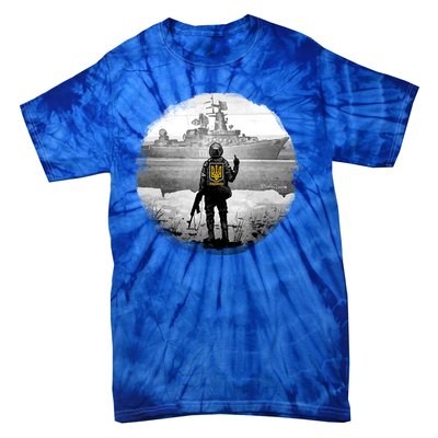 Ukraine Soldier Vs Russian Warship Tie-Dye T-Shirt