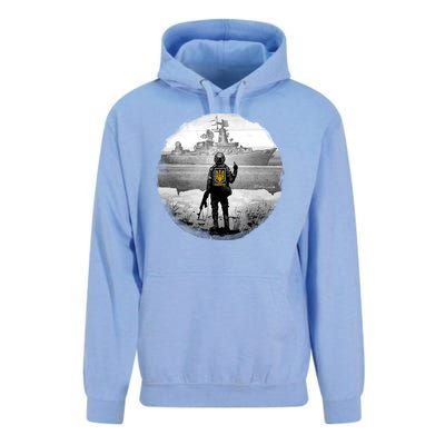 Ukraine Soldier Vs Russian Warship Unisex Surf Hoodie