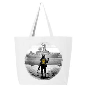 Ukraine Soldier Vs Russian Warship 25L Jumbo Tote