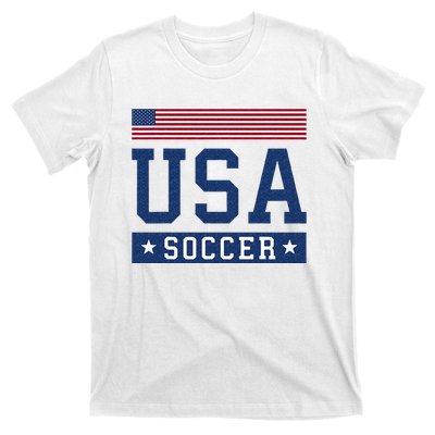 USA Soccer Women Men Kids American Flag Soccer Fan T-Shirt