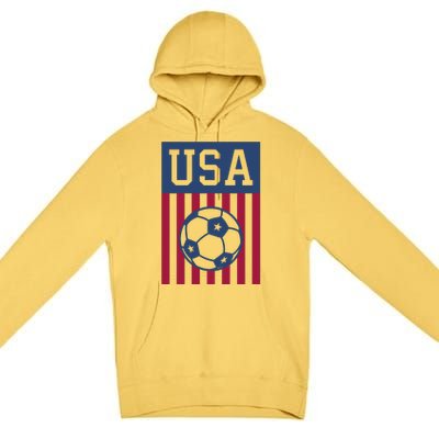 USA Soccer Wo American Soccer Fan Hoodie Premium Pullover Hoodie