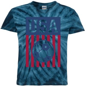 USA Soccer Wo American Soccer Fan Hoodie Kids Tie-Dye T-Shirt