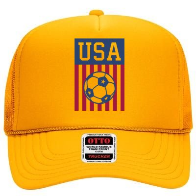 USA Soccer Wo American Soccer Fan Hoodie High Crown Mesh Back Trucker Hat