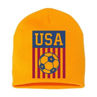 USA Soccer Wo American Soccer Fan Hoodie Short Acrylic Beanie