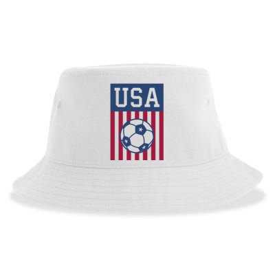 USA Soccer Wo American Soccer Fan Hoodie Sustainable Bucket Hat