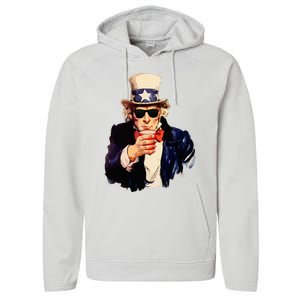 Uncle Sam Wants You To Drink Funny Drinking Performance Fleece Hoodie