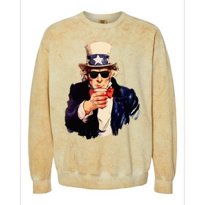 Uncle Sam Wants You To Drink Funny Drinking Colorblast Crewneck Sweatshirt