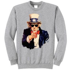 Uncle Sam Wants You To Drink Funny Drinking Tall Sweatshirt