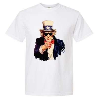 Uncle Sam Wants You To Drink Funny Drinking Garment-Dyed Heavyweight T-Shirt