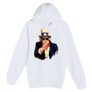 Uncle Sam Wants You To Drink Funny Drinking Premium Pullover Hoodie