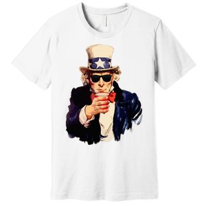 Uncle Sam Wants You To Drink Funny Drinking Premium T-Shirt