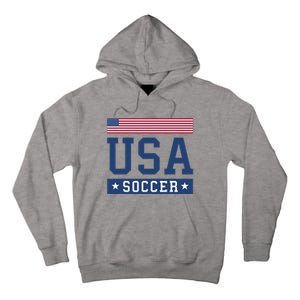 USA Soccer Women Men Kids American Flag Soccer Fan Tall Hoodie