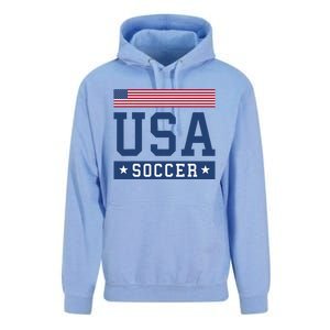 USA Soccer Women Men Kids American Flag Soccer Fan Unisex Surf Hoodie