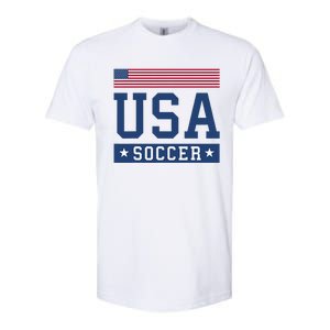 USA Soccer Women Men Kids American Flag Soccer Fan Softstyle CVC T-Shirt