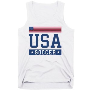 USA Soccer Women Men Kids American Flag Soccer Fan Tank Top