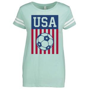 USA Soccer Women Men Kids American Soccer Fan Enza Ladies Jersey Football T-Shirt